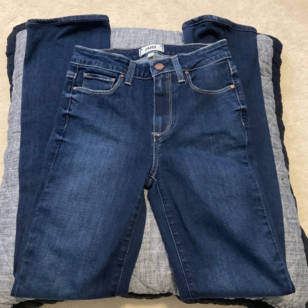 Paige Straight Leg Jeans Sz 25 inseam 33”